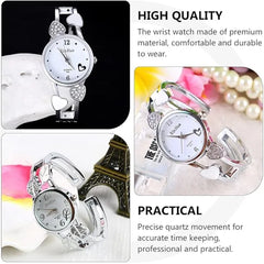 KASTWAVE Women Watch- Ladies Watches Fashion Crystal Rhinestone Diamond Watches Valentines Gifts for Her Stainless Steel Wristwatch Quartz Watch for Women Girls White