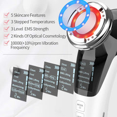 KASTWAVE Face Massager for Skin Care, Beauty Device Multi Anti-wrinkle High-Frequency EMS Facial Lifting Toning with Red/Blue Machine, Make-up Remover, Wrinkle Removal, Skin Tightening