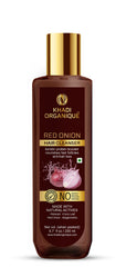 Khadi Organique Red Onion hair cleanser For Hair Fall Control | Anti Dandruff Shampoo With Ratanjot, Curry Leaf, Nagarmotha Extracts | Sulphate & Paraben Free Shampoo For Men & Women - 200ml