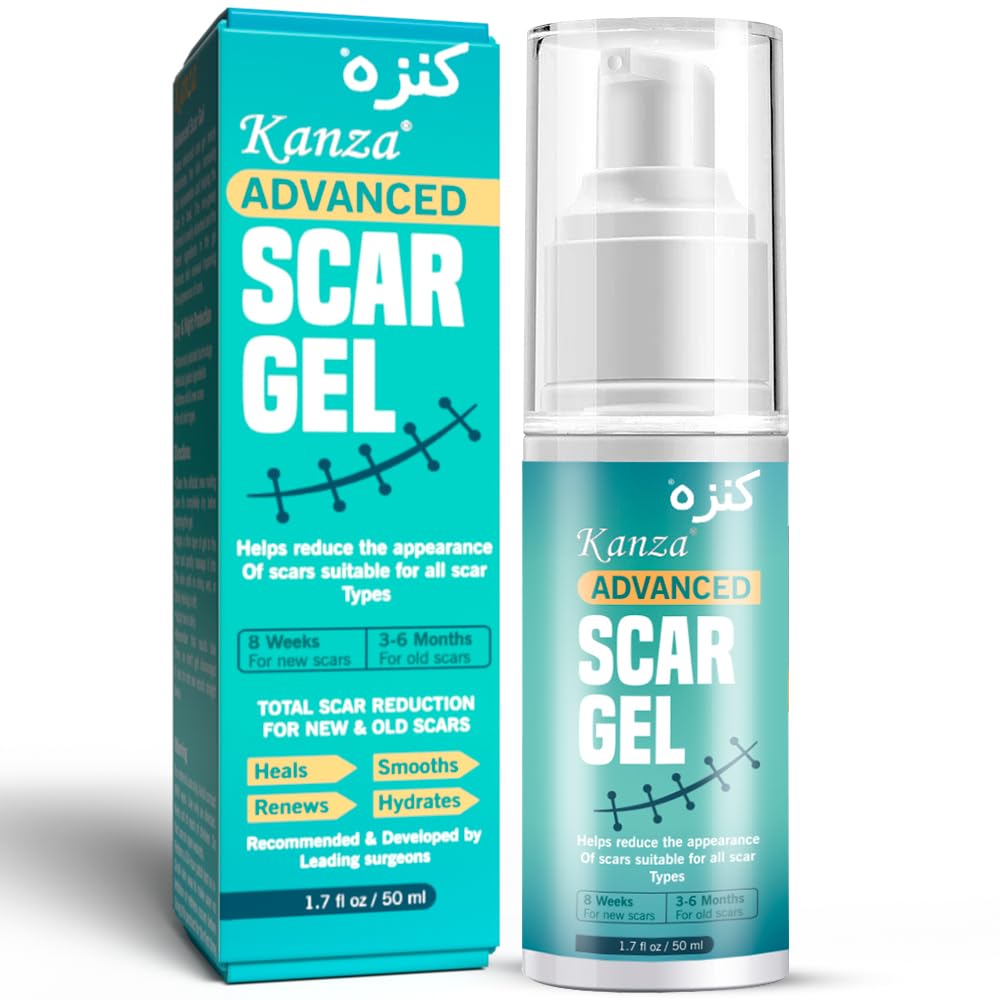 KANZA Advanced Scar Gel, Heals, Smooths, Renews, Hydrates Skin Repair Gel For all Skin Types - 50ml