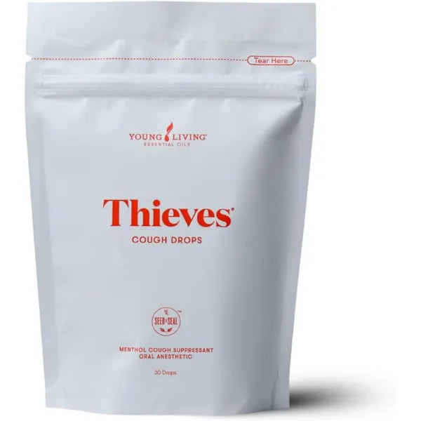 Young Living Thieves Essential Oil Infused Cough Drops 30 Drops Soothe Throat & Refresh Breath Natural Blend of Essential Oils