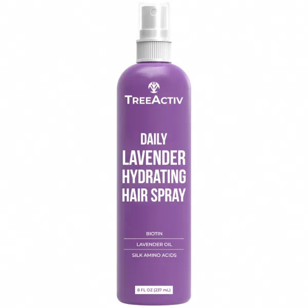 TreeActiv Nourishing Hair Growth Spray for Men and Women Hair Thickening Spray with Biotin Lavender Oil & Silk Amino Acids Lightweight Daily Leave-In Formula for Fuller Softer Hair, 8 fl oz