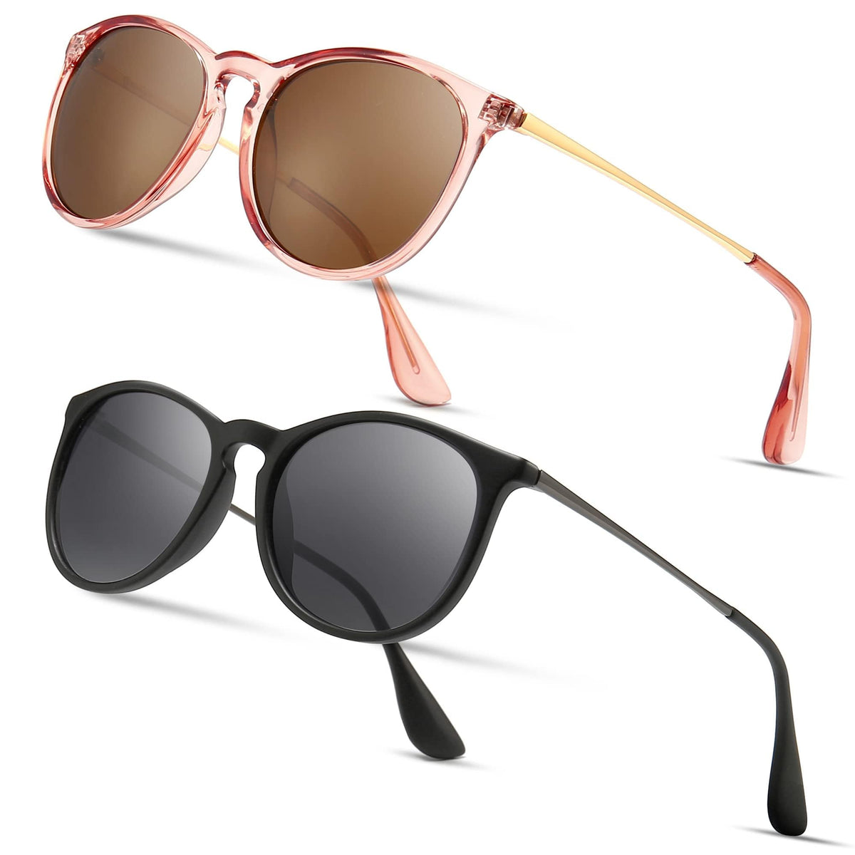SUNGAIT Vintage Round Sunglasses for Women Men Classic Retro Designer Style