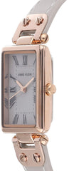 Anne Klein AK3752RGTP Japanese Quartz Dress Watch with Leather Strap for Women, Taupe/Rose Gold
