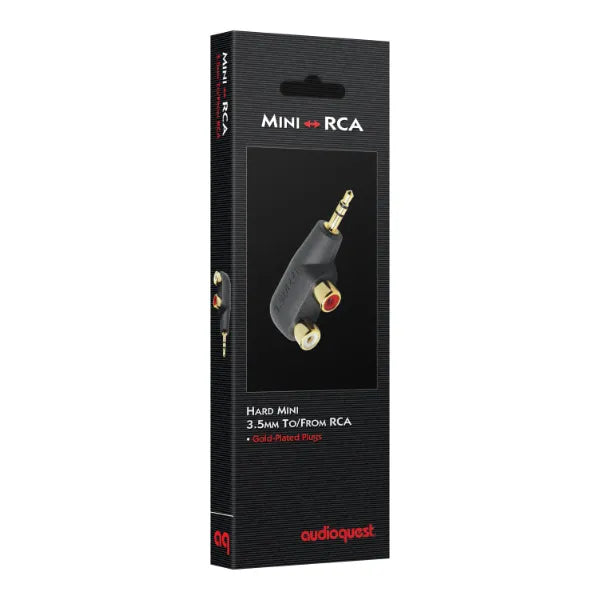 AudioQuest Stereo to 2 x Female RCA Adapter | 3.5mm Male to Dual Female RCA