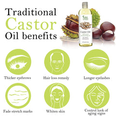 NBL Natural Multipurpose Castor Oil for Conditioning and Healing, 473 ml