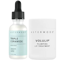 Asterwood Triple Ceramide Serum 1 oz + Hyaluronic Acid Lip Treatment