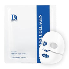 BENTON Hydrogel Collagen Face Mask Overnight Hydrolyzed Cooling All in One Care Pore Minimizer Hydrating Brightening Anti-Aging Firming Improves Skin Texture Korean Skin Care for sensitive 27gX4EA