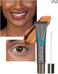 Oil-Free Foundation & Concealer in 1 (V12) by VASANTI - Liquid Cover-Up - Get Incredible Coverage with Featherlight Finish Now!
