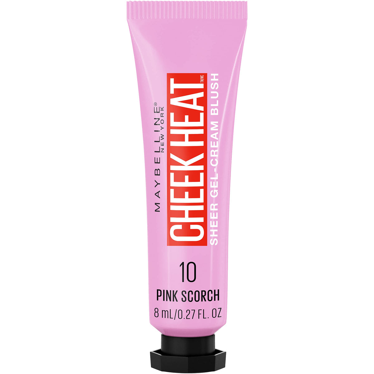 Maybelline Cheek Heat Gel-Cream Blush Makeup, Lightweight, Breathable Feel, Sheer Flush Of Color, Natural-Looking, Dewy Finish, Oil-Free, Pink Scorch, 0.27 Fl Oz