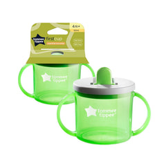 Tommee eTippe Essentials First Cup, Leak-Proof Baby Sippy Cup for Easy Transition to Independent Drinking - BPA-Free, Spill-Proof Toddler Training Cup, 190ml, 4 months+, Green