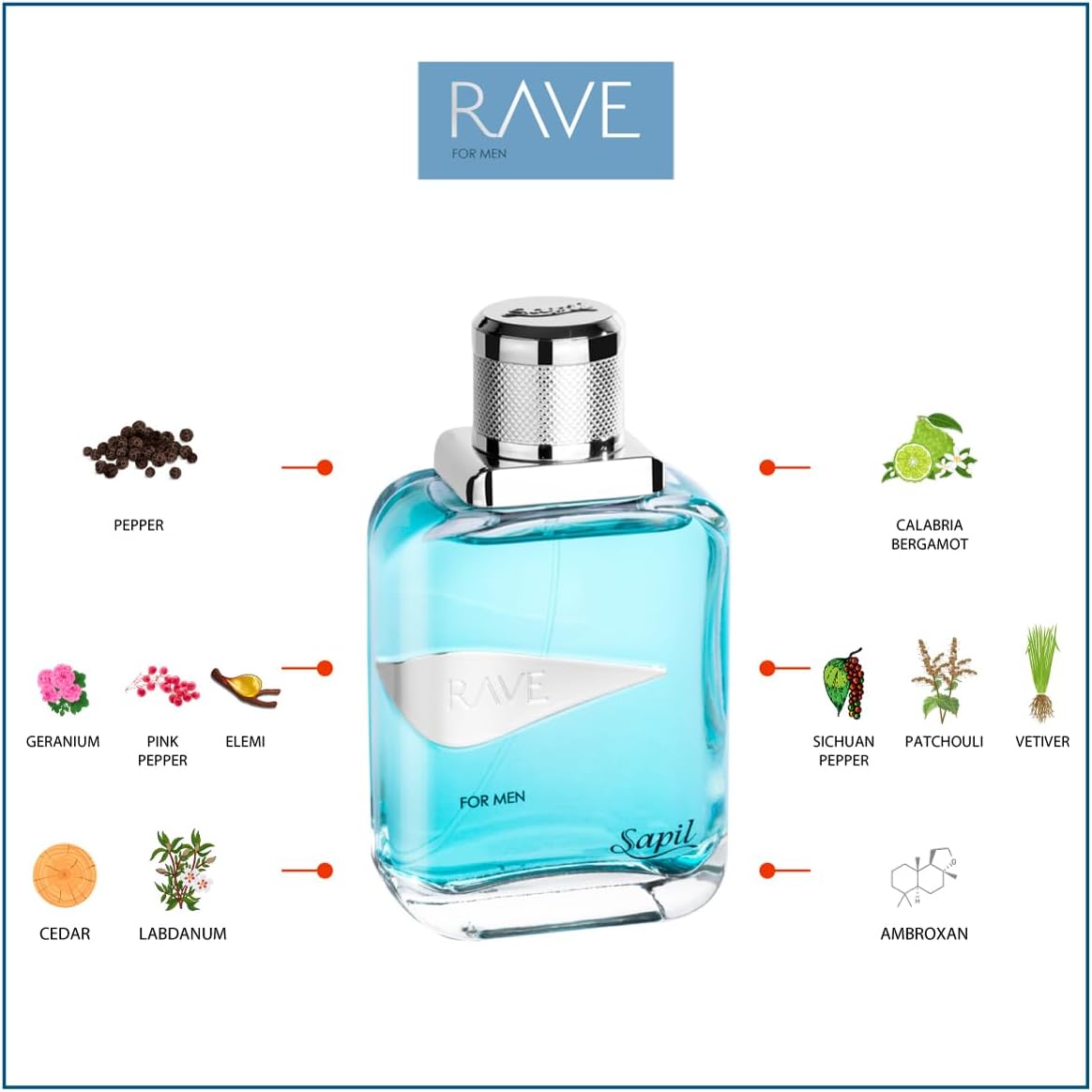 Sapil Rave for Men Eau De Toilette 100ml