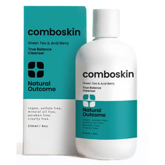 Natural Outcome Combination Skin True Balance Facial Cleanser Green Tea & Acai Berry | Face Wash and Cleansing Gel for Men & Women | Cruelty Free | 8 oz