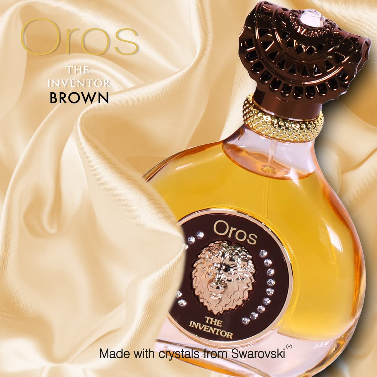 Armaf Perfumes Oros The Inventor Brown Made with Crystal From Swarovski Eau De Parfum 85ml / 2.9 fl. oz Fragrance