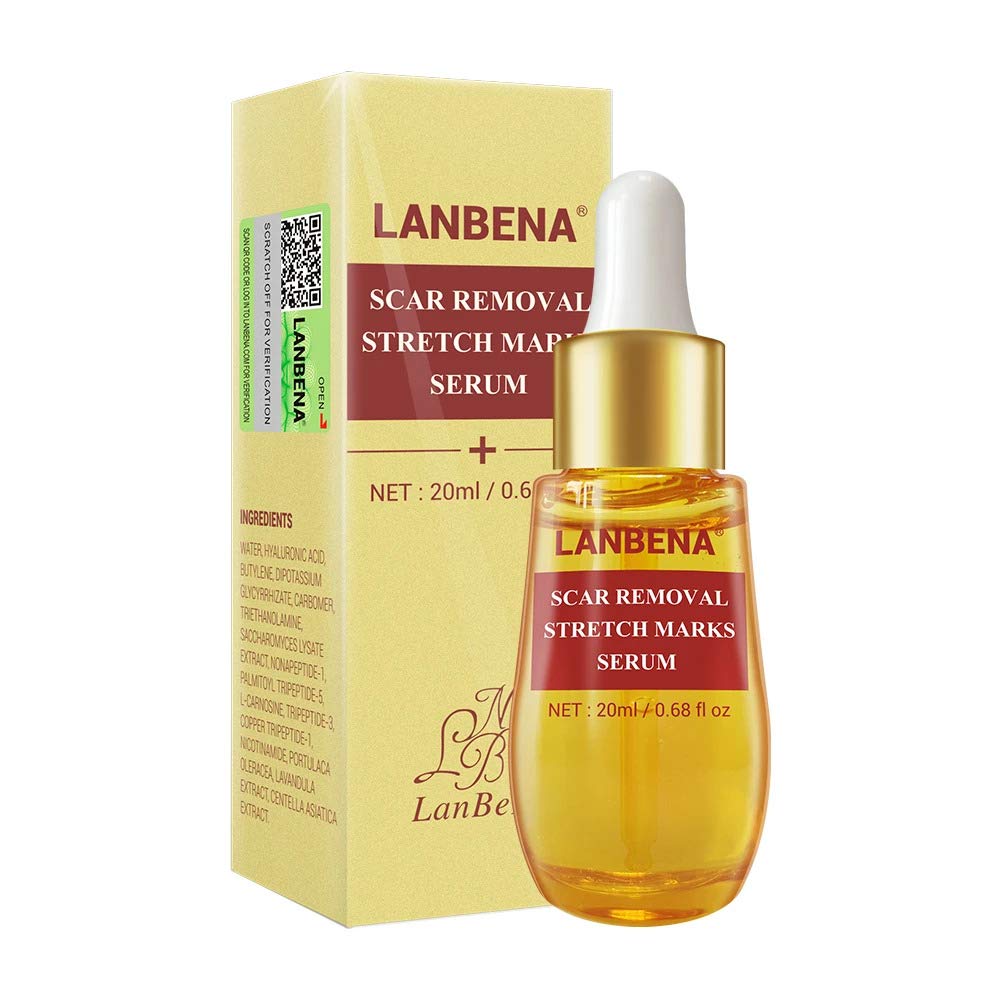 LANBENA Scar Removal Stretch Marks Serum, Reduces the Appearance of Scars, Wrinkles, Burns, and Wounds Remove Acne Scar Serum - 20ml