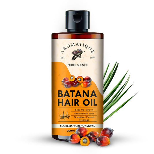 Aromatique Pure Batana Oil For Hair Growth By Dr Sebi Sourced From Honduras, Cold Pressed Oil, Derived from palm nut oil for Hair & Skin - 200 ML