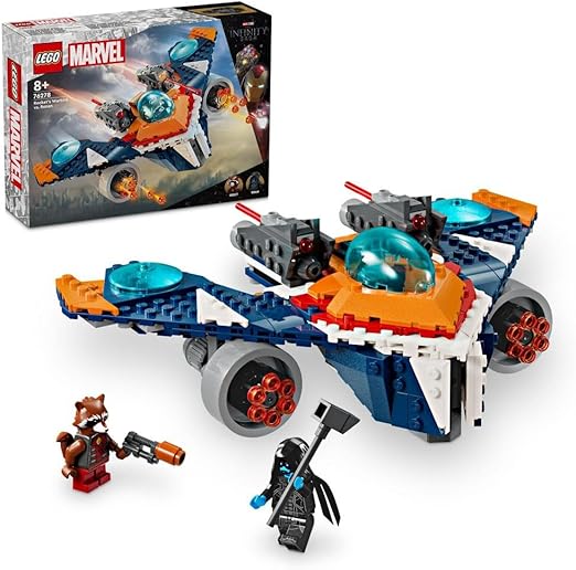 LEGO Marvel Rocket’s Warbird vs. Ronan, Buildable Super Hero Spaceship Toy for Kids with Rocket Raccoon minifigure, Guardians of the Galaxy Gift for Boys and Girls Aged 8 and Over 76278