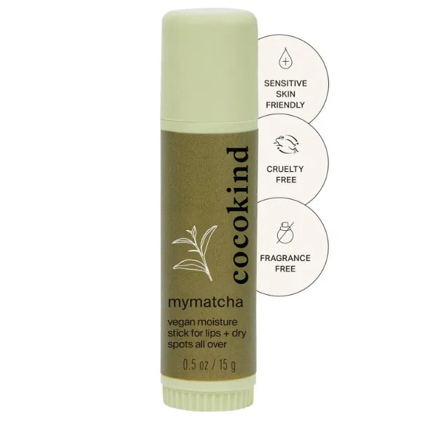 Cocokind Mymatcha All-Over Moisture Stick, Lip Balm and Eye Cream for Dry Skin 0.5 Oz