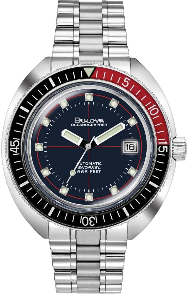 Bulova Dress Watch - Silver Tone/Black/Red