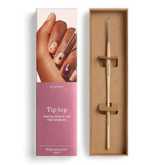 Manucurist Nail Art Liner Brush Ultra Fine Tip with Long Flexible Bristles Wooden Handle French Tip Tool Nail Design Tools for Precise Nail Arts Made in France