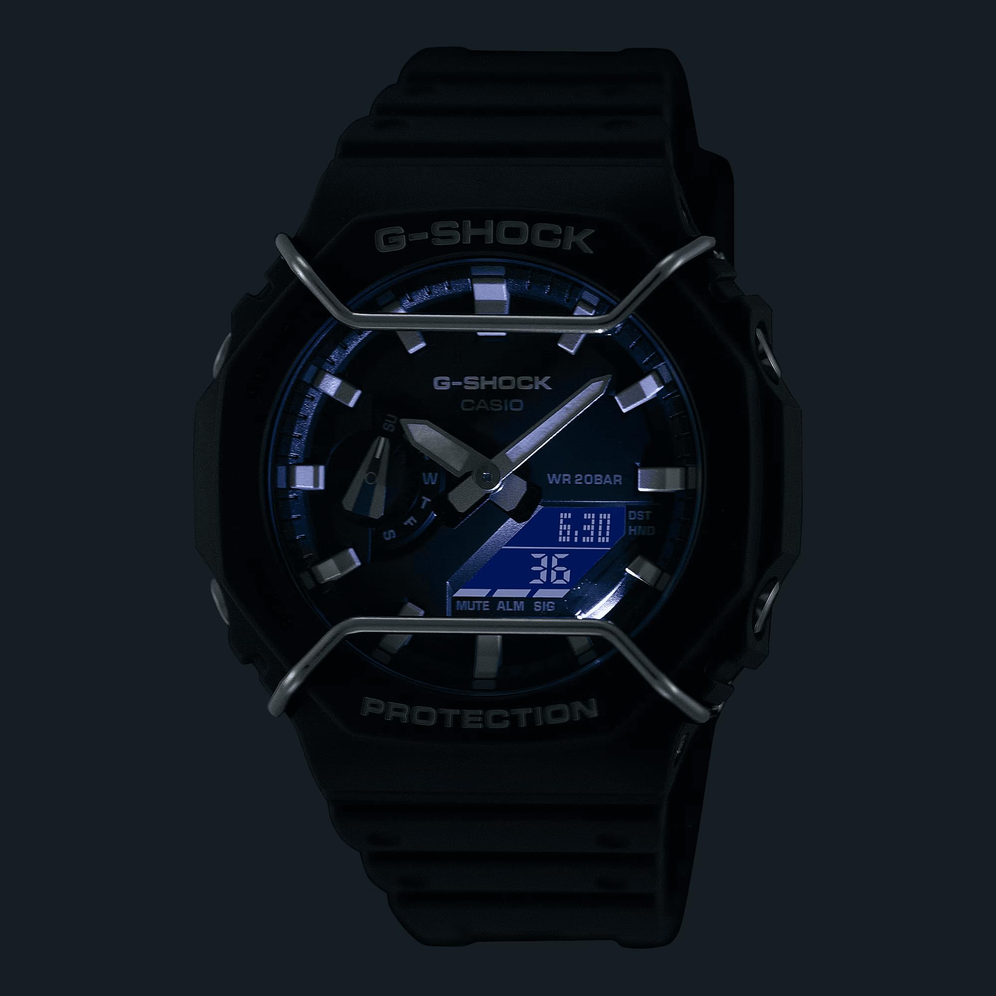 Casio G-Shock Analog-Digital World Time Watch - Black / Grey