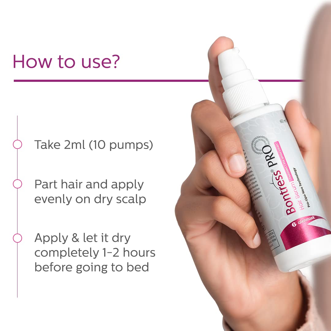 BONTRESS Pro+ Scalp Serum | fortified with Redensyl, Procapil, Capixyl & Anagain| helps reduce hair fall | Hair Growth Serum for both Men & women, 60ml