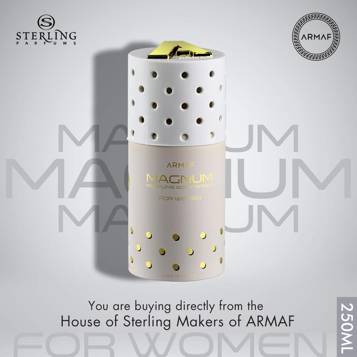 Armaf Magnum A10 Perfume Body Spray For Women, White - 250 ml