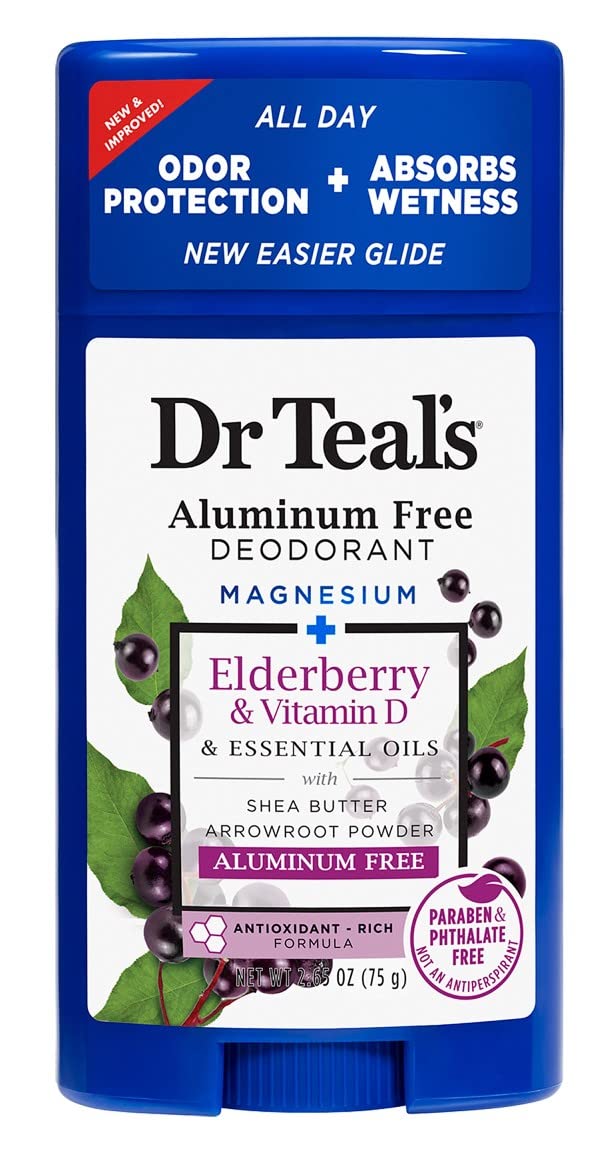 Dr Teal's Aluminum Free Deodorant Elderberry & Vitamin D - 75G