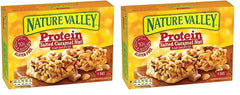 Nature Valley Protein Bar Box of 4 Bars, Salted Caramel & Nuts, High Protein Energy Bar, Low carb, Low Sugar, No Artificial Colors, Flavors And Preservatives & Gluten Free (Pack of 2)