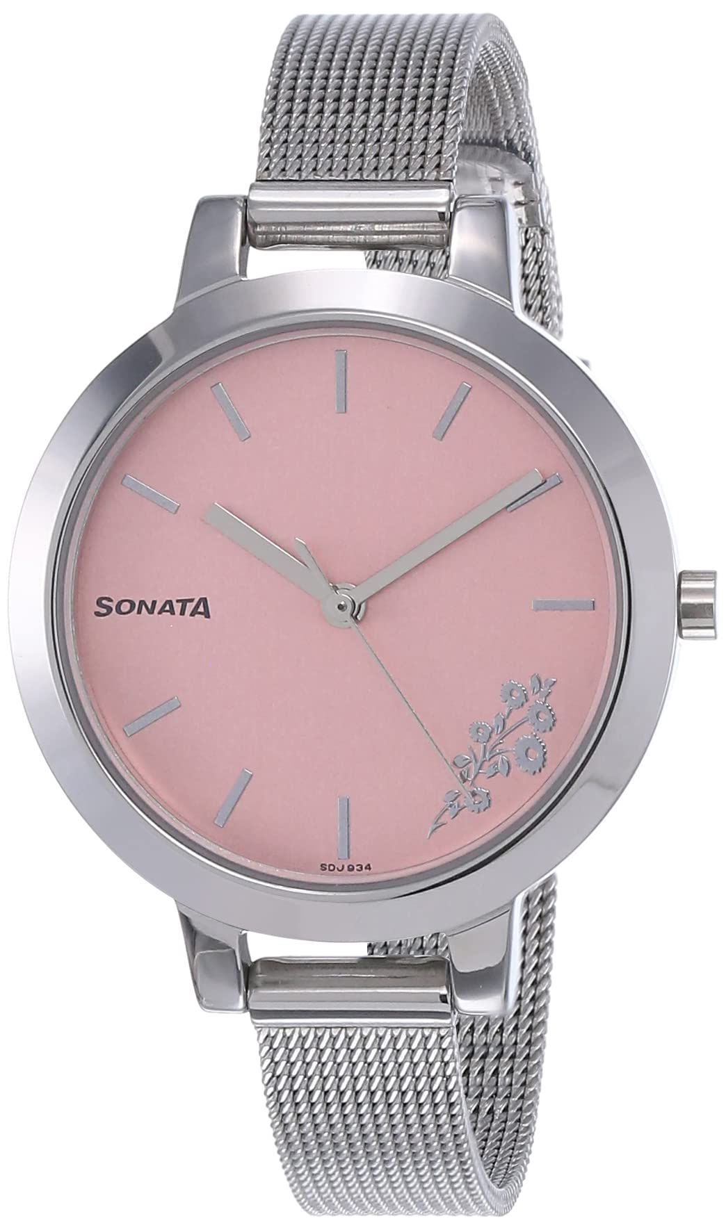 Sonata Pink Dial Analog watch For Women-NR8141SM12