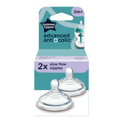 Tommee Tippee Advanced Anti-Colic Slow Flow Baby Bottle, 0m+ â€“ 2 Count (Pack of 1)