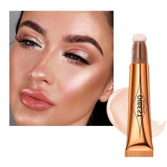KANZA-Multifunctional Makeup Bronzer | Liquid Face Concealer Pen | Waterproof Body Face Contouring Makeup | Matte Finish Liquid Contour Stick with Soft Cushion Applicator | For Women |15g (#04)