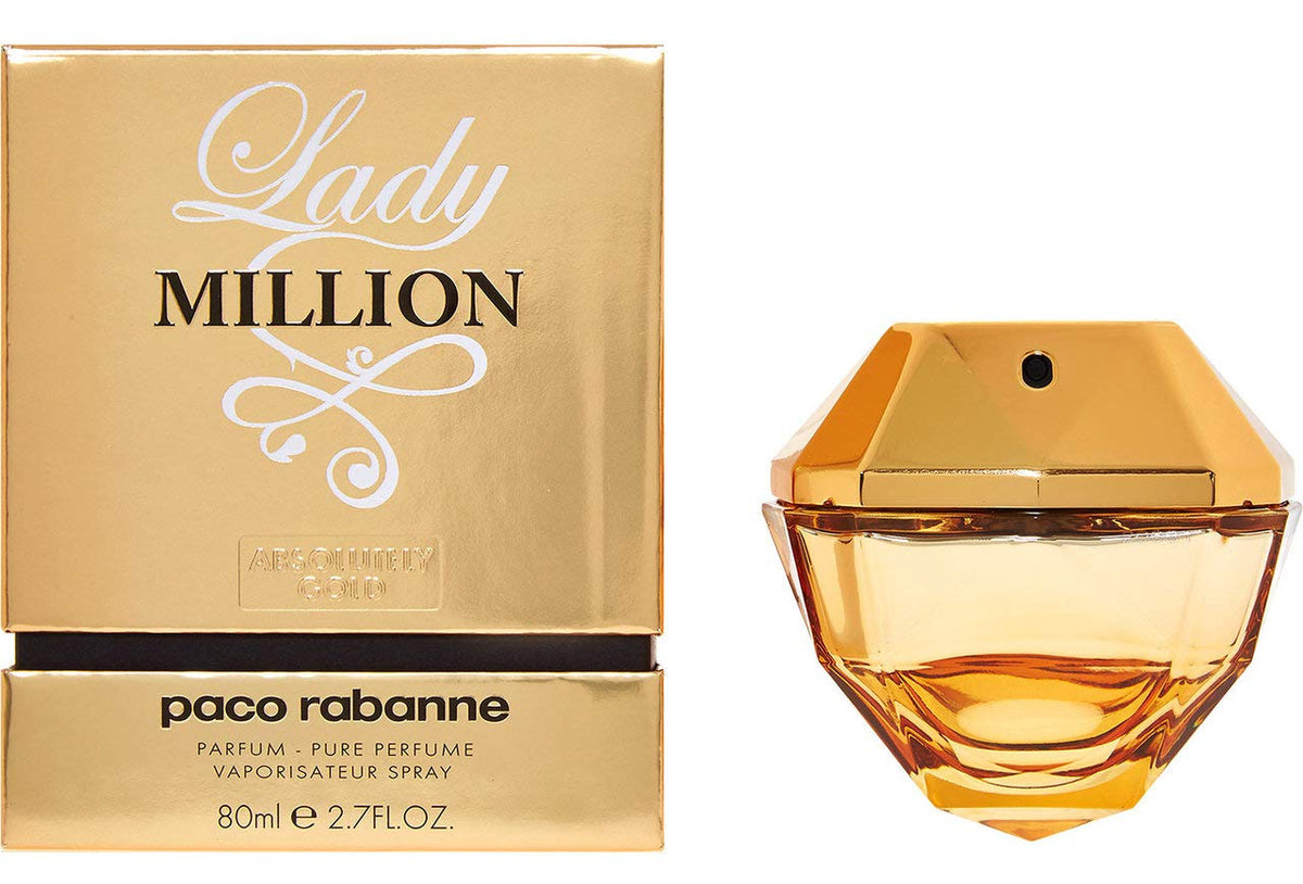 Lady Million Absolutely Gold by Paco Rabanne for Women - Eau de Parfum, 80ml