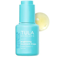 TULA Skin Care Brightening Treatment Drops - Vitamin C Serum, Brightens the Look of Dull Skin & Dark Spots, 1 fl oz
