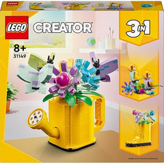 LEGO Creator 3in1 Flowers in Watering Can Toy to Welly Boot to 2 Birds on a Perch, Animals Set for Girls, Boys & Kids, with 3 Butterfly Toys, Makes a Great Desk Accessory, Nature Gift 31149