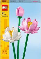 LEGO Lotus Flowers Set, Bouquet Building Kit for Girls, Boys and Flower Lovers, Build 3 Artificial Flowers to Display as a Bedroom or Desk Decoration, Botanical Collection Birthday Gift Idea, 40647