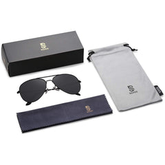 SOJOS Classic Aviator Polarized Sunglasses Mirrored UV400 Lens SJ1054
