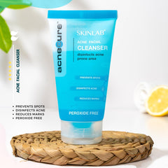 SKINLAB Acnecure Anti-Acne Face Cleanser | Disinfects Acne Prone Skin | With Salicylic Acid and Tea Tree Oil | 100ml
