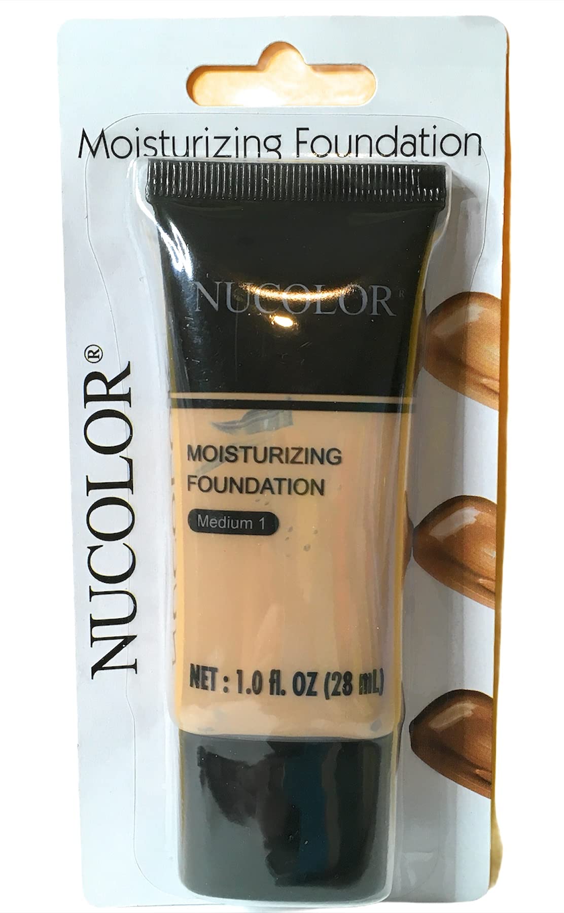 (1) Nucolor Moisturizing Foundation in Medium 1 (1 oz Tube)