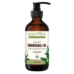 Banyan Botanicals Organic Bhringaraj Oil Supports Healthy Hair Growth Oil Made with Traditional Methods 8 oz. Non GMO Sustainably Sourced Ayurvedic Hair Oil