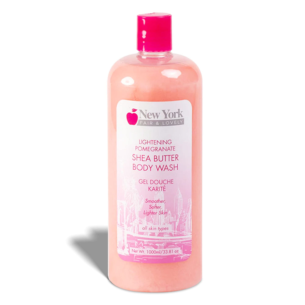 New York Fair & Lovely Brightening Body Wash - Moisturizing Body Wash - Exfoliating Shower Gel - Hydrating Body Wash for Women - Shea Butter Body Wash