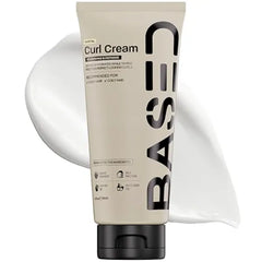 BASED Curl Cream for Men, Curl Defining Cream for Curly Hair, No Harsh Chemicals or Artificial Fragrance, Medium Hold, Hydrates & Nourishes with Agave, Silk Protein & Castor Oil, 8.5 oz Pack of 1