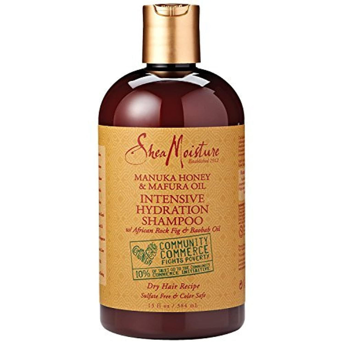 Shea Moisture Manuka Honey and Mafura Oil Intensive Hydration Unisex All Hairs Shampoo, 384 ml