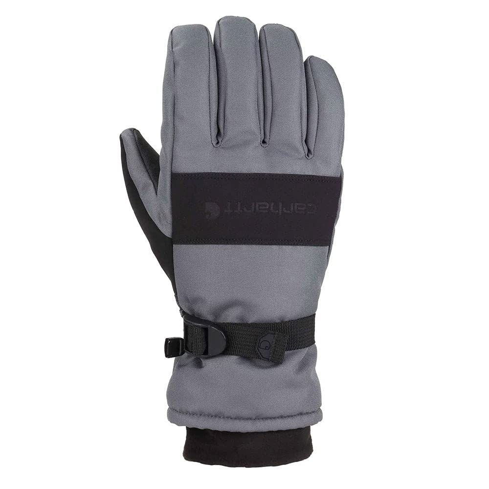 Carhartt Men's WP Waterproof Insulated Glove Cold Weather Gloves - Dark Grey/Black