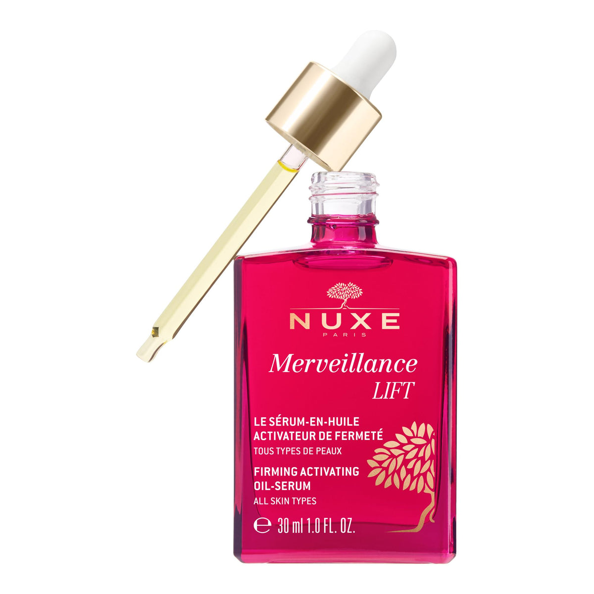 NUXE Merveillance Lift And Smooth Anti-Aging Serum - Face Care For a Visibly More Youthful Skin, 1 Fl Oz