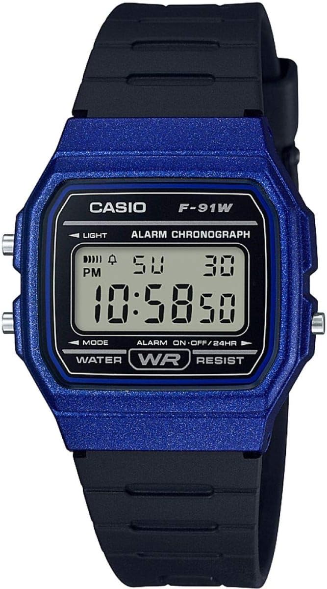 Casio Classic Alarm Digital Watch Black/Blue