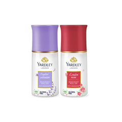 YARDLEY LONDON Roll On (English Lavender Roll On + London Rose Roll On), 50 ml X 2