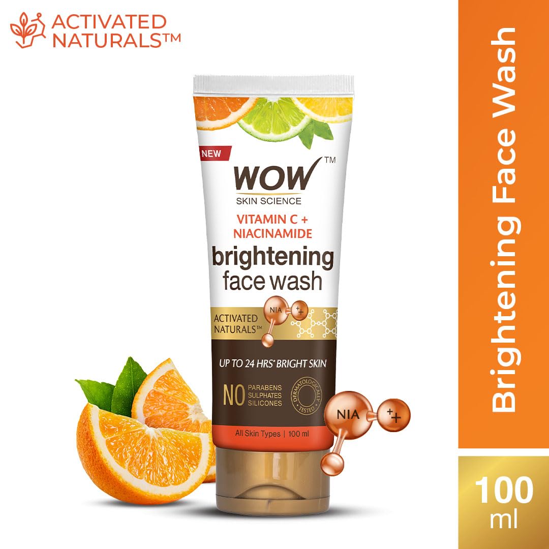 WOW Skin Science Brightening Vitamin C Face Wash - No Parabens, Sulphate, Silicones & Color (100mL)