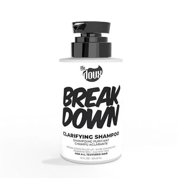 The Doux BREAKDOWN Clarifying Shampoo for Curly & Textured Hair — Vitamin E & Rosemary Detox Shampoo for Men & Women, 12 Fl Oz