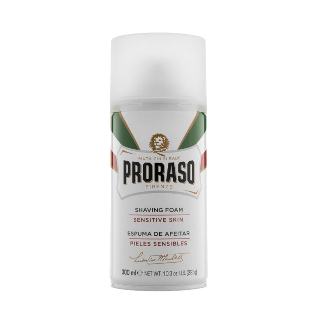 Proraso Sensitive Skin Anti-Irritation Shaving Foam with Green Tea and Oatmeal for Men - 10.14 Oz